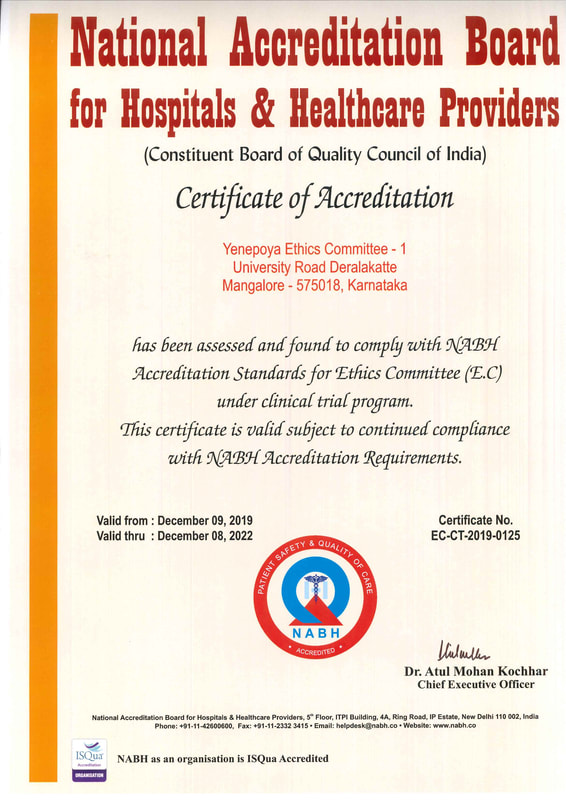 NABH accreditation YEC-1